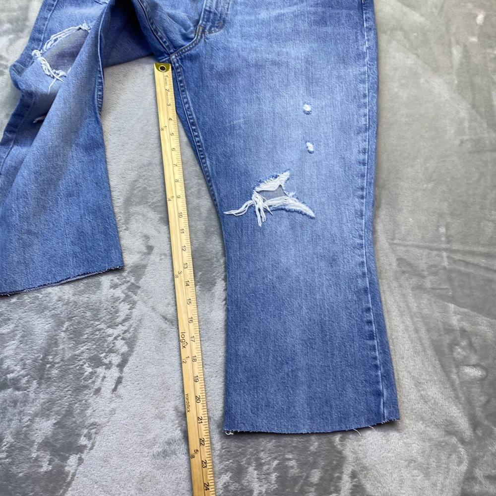 Levi's Orange Tab 517 Denim Bootcut Jeans Frayed Hem Blue Sz 33 Fits 34" - Picture 3 of 12